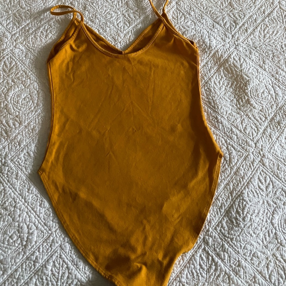 Mustard colored bodysuit
